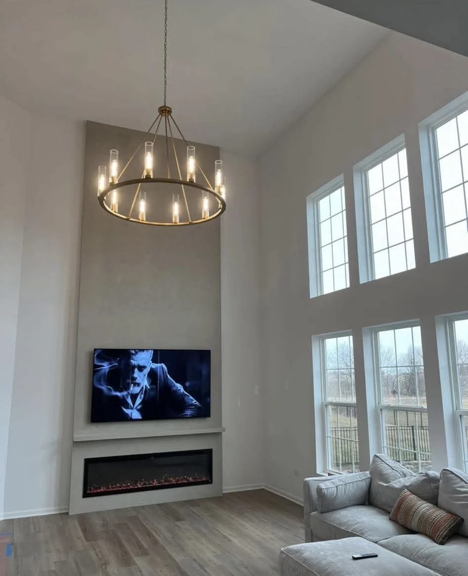 Remodeled residential living room interior